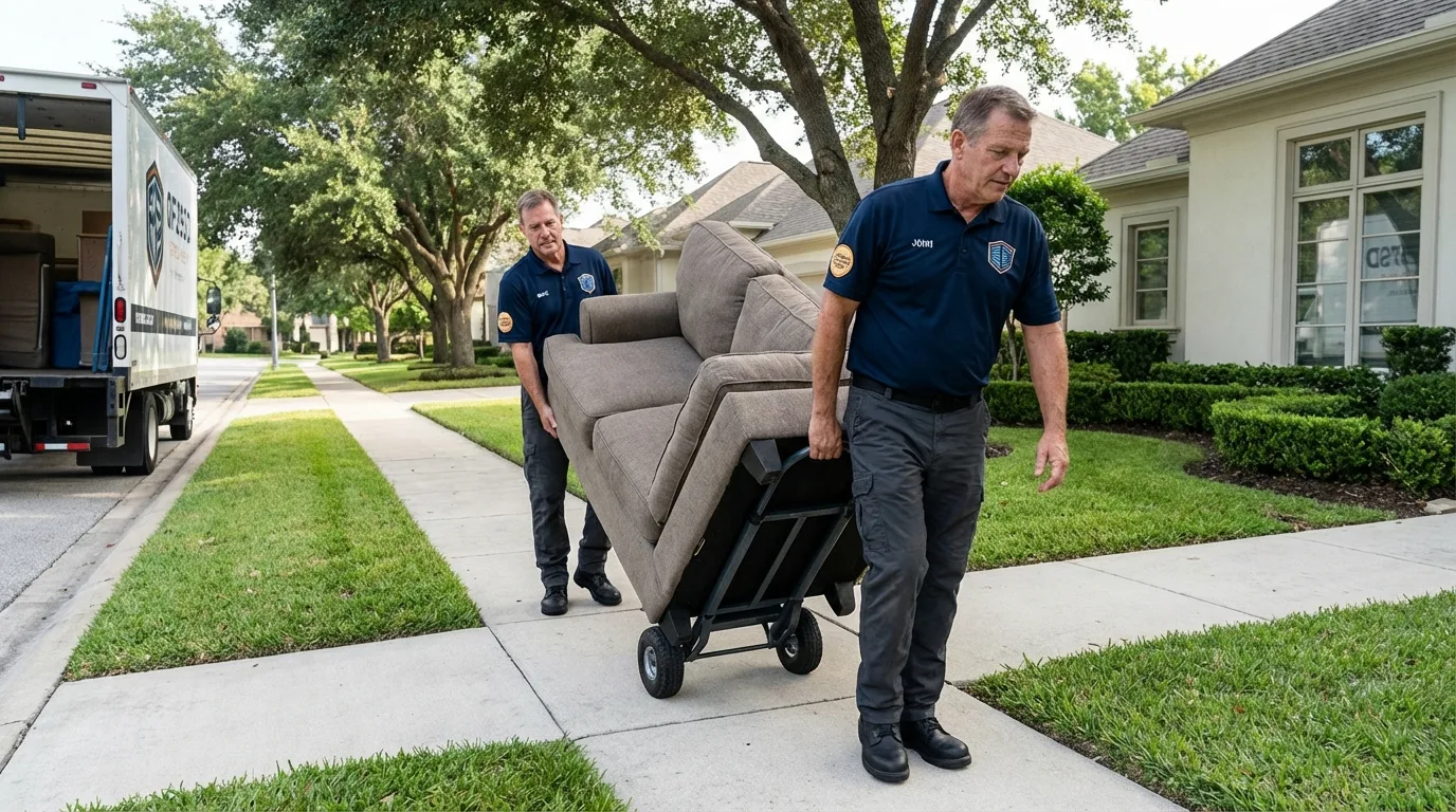 Local residential moving crew loading furniture in Hopkinsville, KY