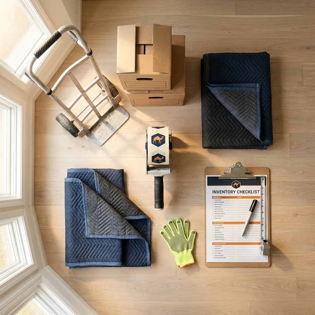 Professional moving supplies and packing materials layout for Hopkinsville residential relocations